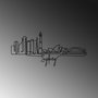 Wallity Sydney Escultura de Pared de Metal Negra